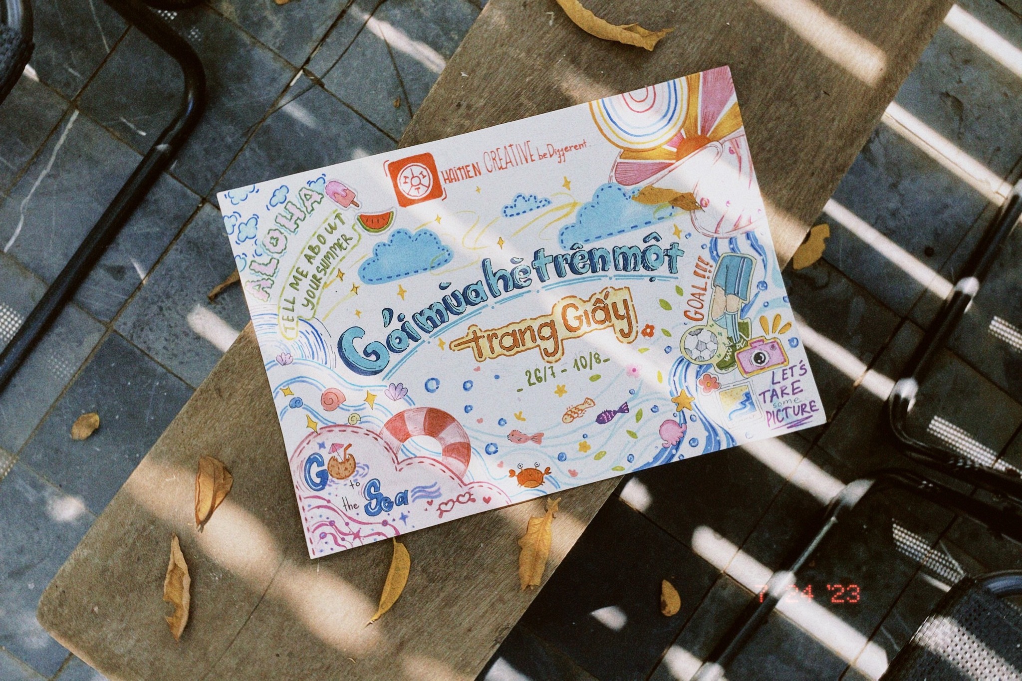 goi gon mua he trong mot trang giay 